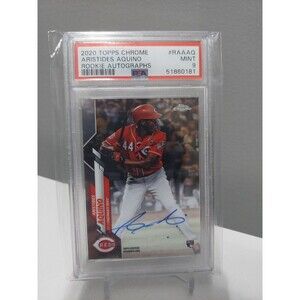 ARISTIDES AQUINO 2020 Topps Chrome RC Rookie Auto Autograph #RAAAQ PSA 9 MINT